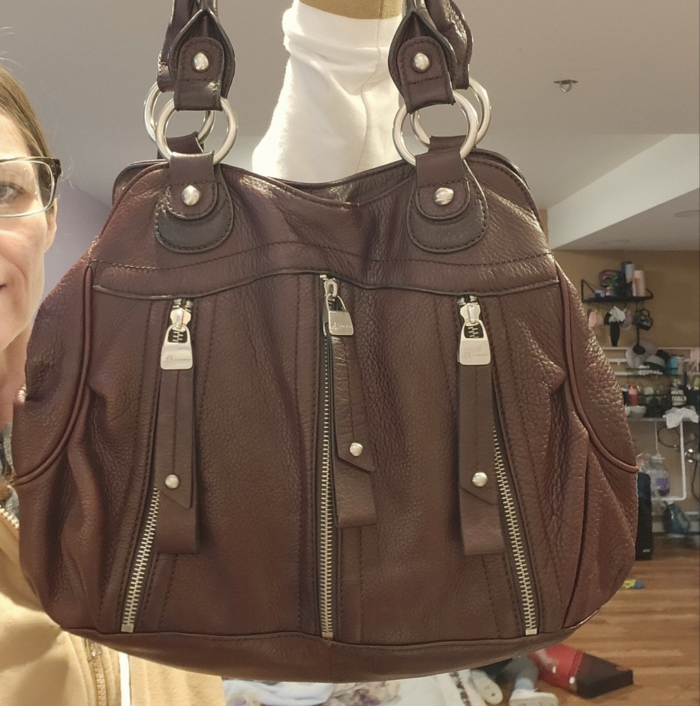 Brown leather bag